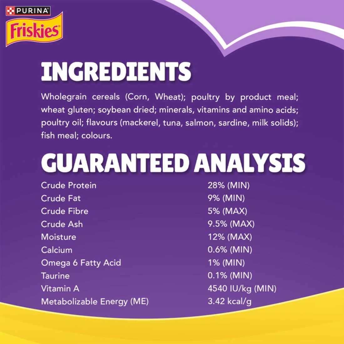 Purina Friskies Surfin&#39; Favourites Flavours of Mackerel, Tuna, Salmon and Sardine Adult Dry Cat Food, 400g