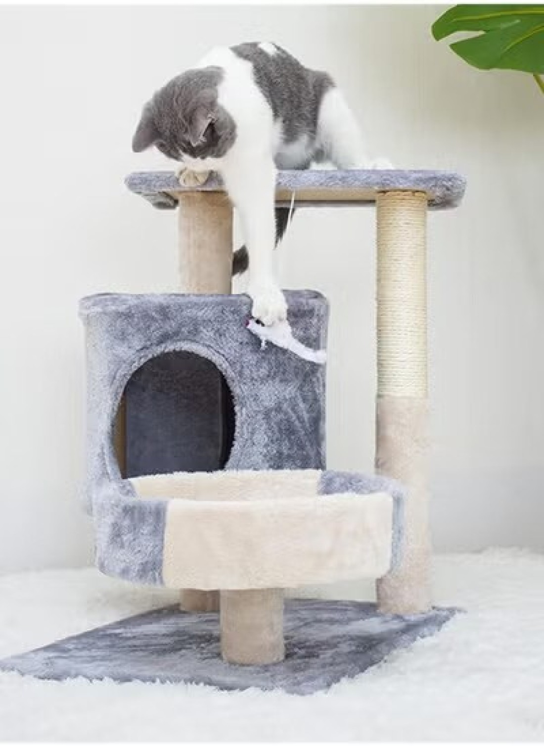 Radiotronics Cat Tree/Cat Tower Cat Climbing Frame, cat Litter, cat Tree, cat Jumping Platform, cat Scratch Board, cat Scratch Post, pet cat Supplies Indoor Climbing Activity Cat Tower