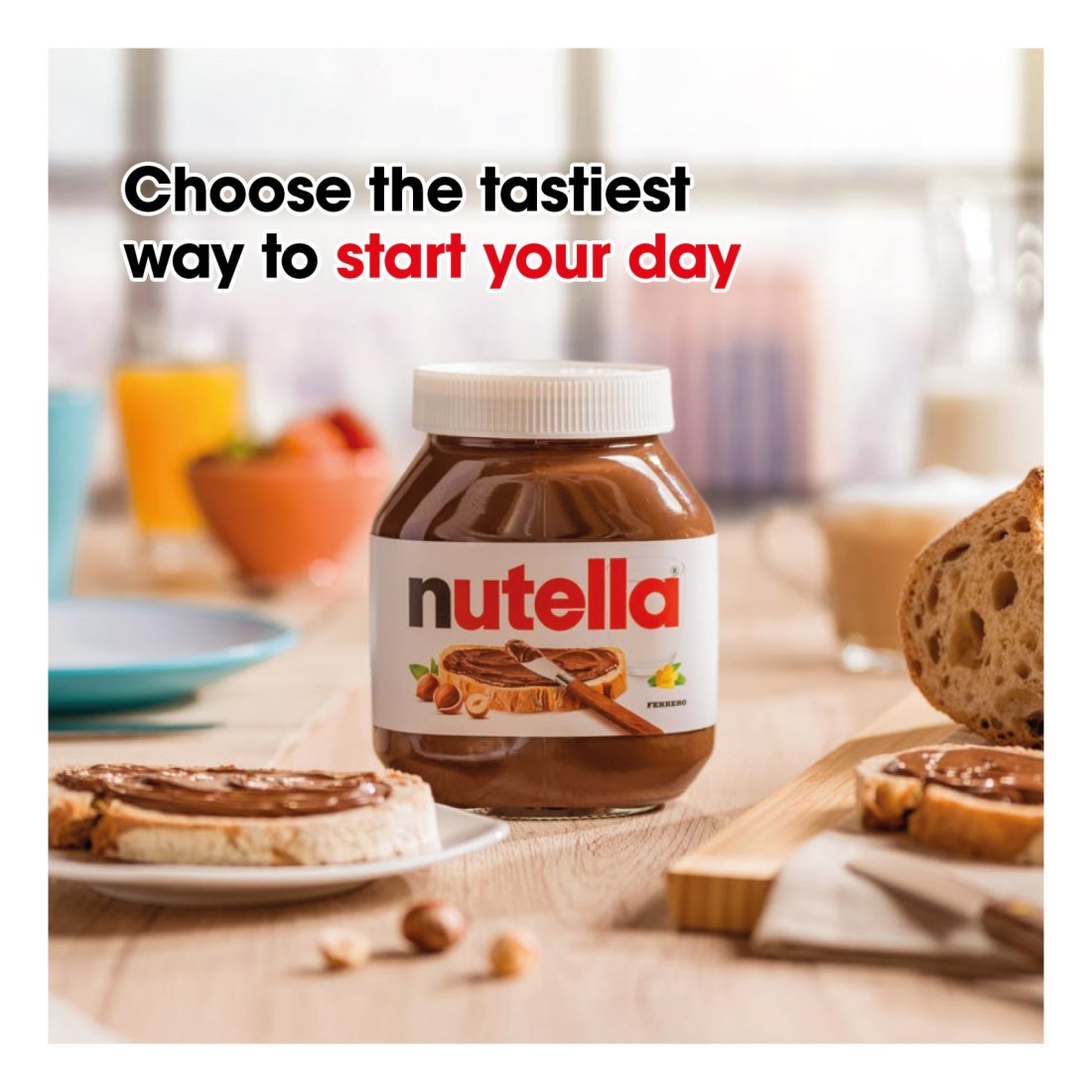 Nutella Hazelnut Chocolate Breakfast Spread Jar 400g