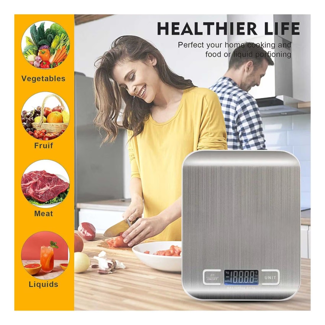 Electronic Digital Kitchen Food Scale 14x18cm