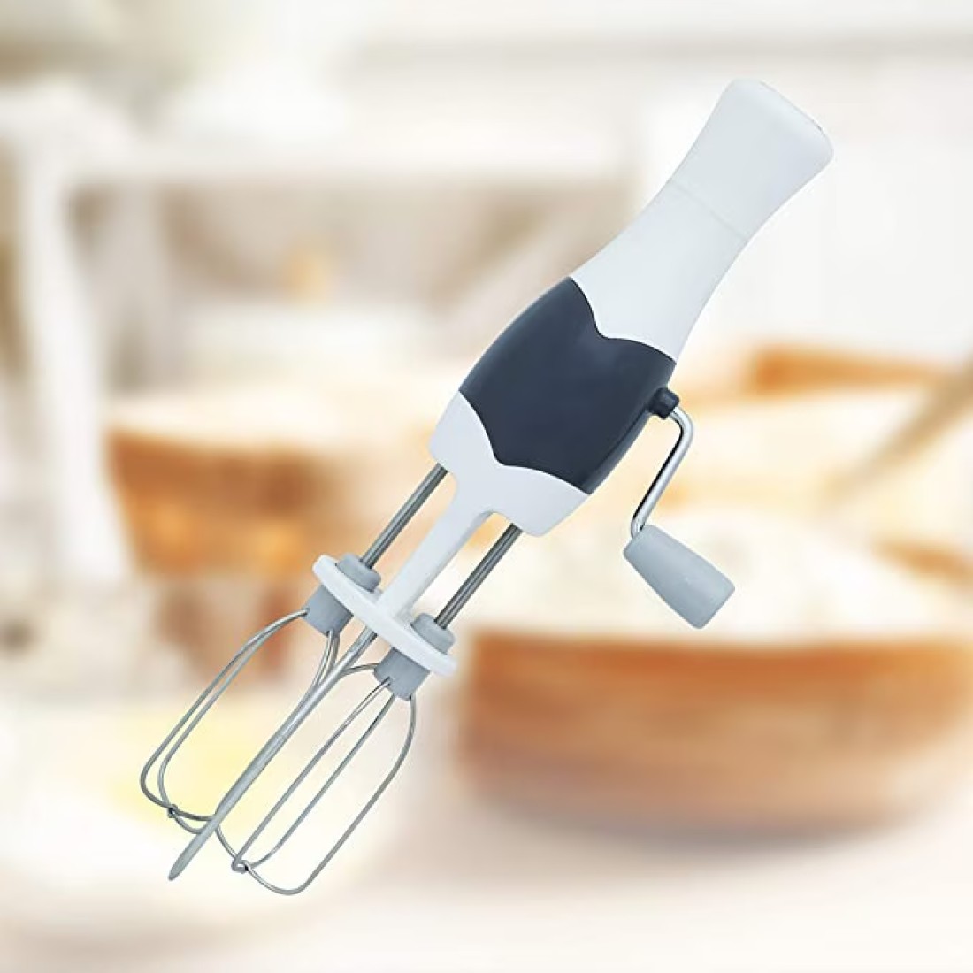 Actionware Stainless Steel Hand Beater White And Grey