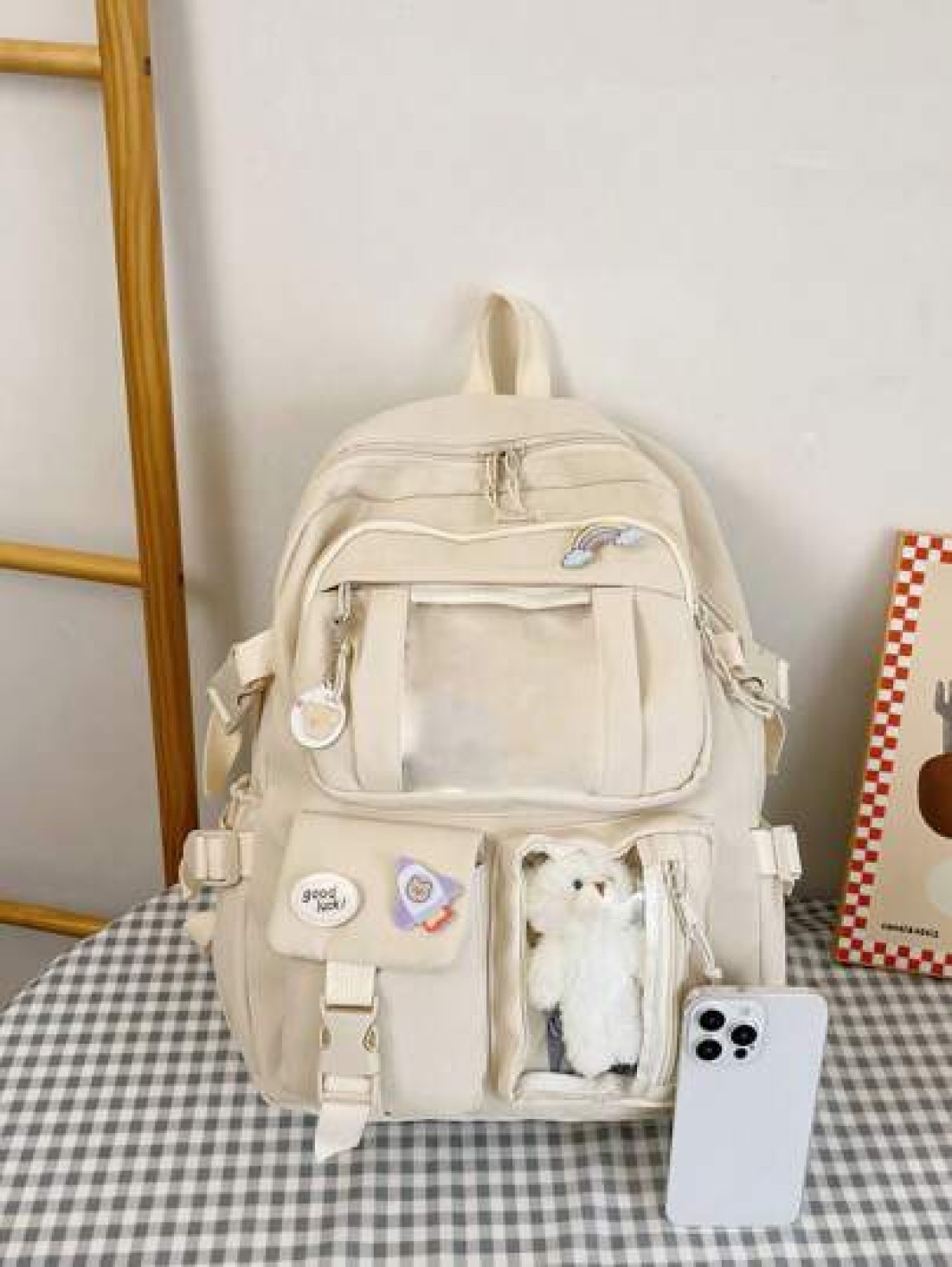 High Capacity Student Backpack With Cute Ins Style Design Suitable For 14 16 Years Old Teenagers Fashionable And Practical Schoolbag