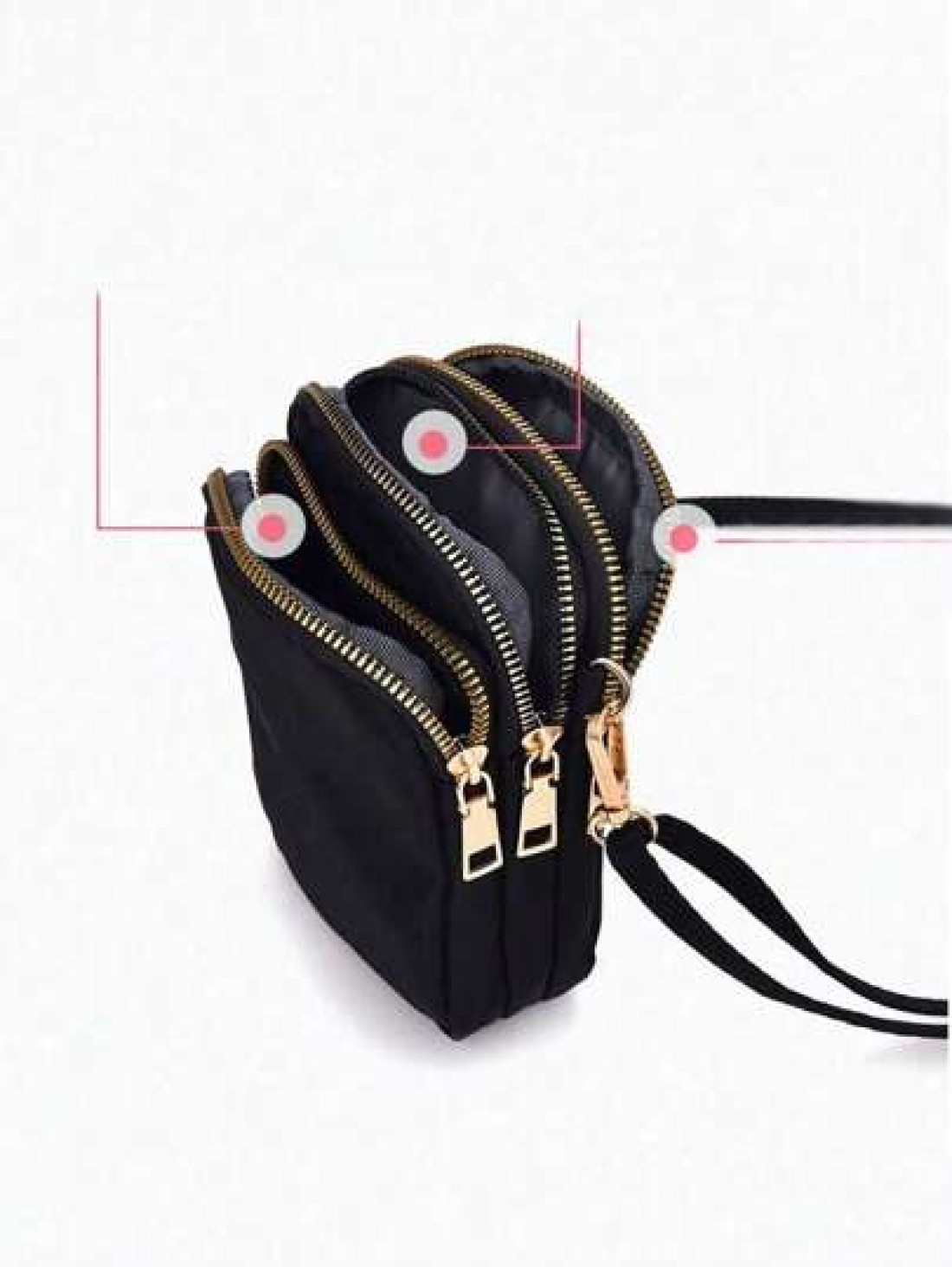 1pc Stylish And Simple Straddle Walk Mini Bag Bear Ko U Wood Printed Coin Wallet With Mobile Phone Pocket Casual Trip Back To School Gift