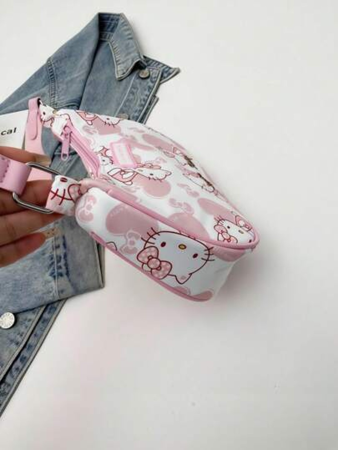 Sanrio قطعة واحدة حقيبة إبط كيوت من سانريو على شكل هيئة القطة للبنات، حقيبة يد، حقيبة كتف واحدة، حقيبة للبنات، صا