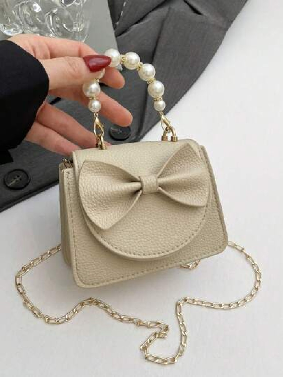 1pc Handbag Pu Flip Top Opening And Closing New Mini Sweet Bow Hot Selling Exquisite Small Square Bag Ins Summer Fashion Handbag Messenger Bag Suitable For Daily Travel And Shopping It Is A Perfect Gi