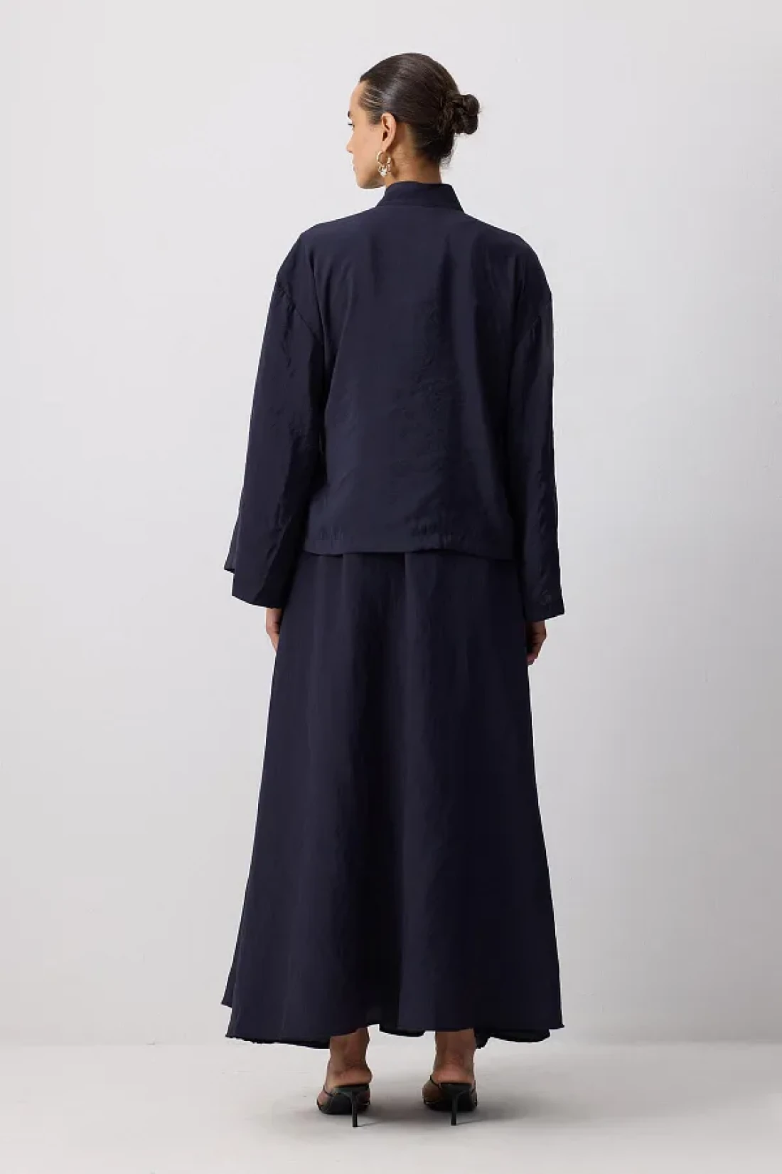 Touche Prive Flower Detail Modal Jacket Skirt Set
