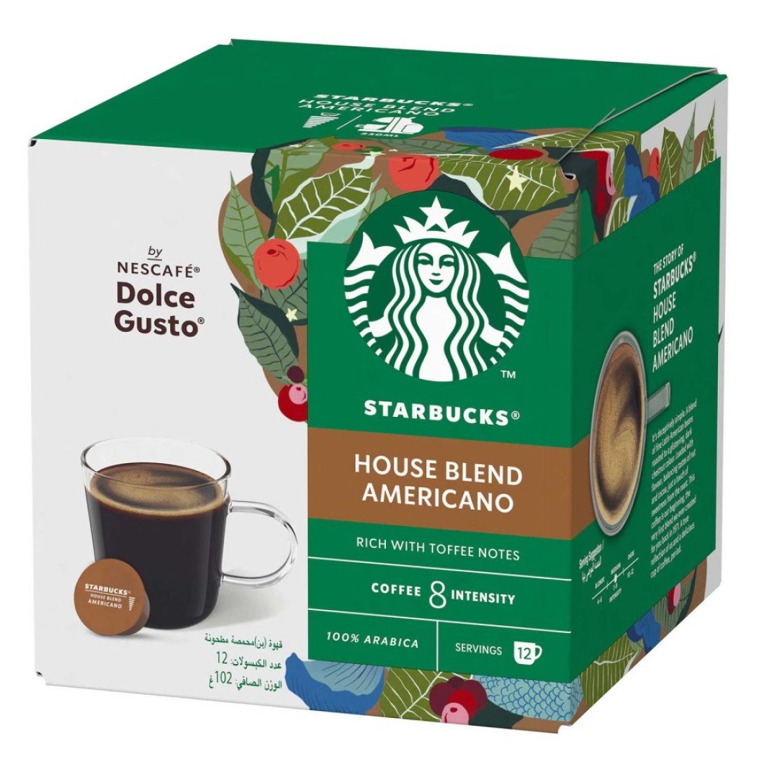 Starbucks Dolce Gusto House Blend Americano Coffee, 102g
