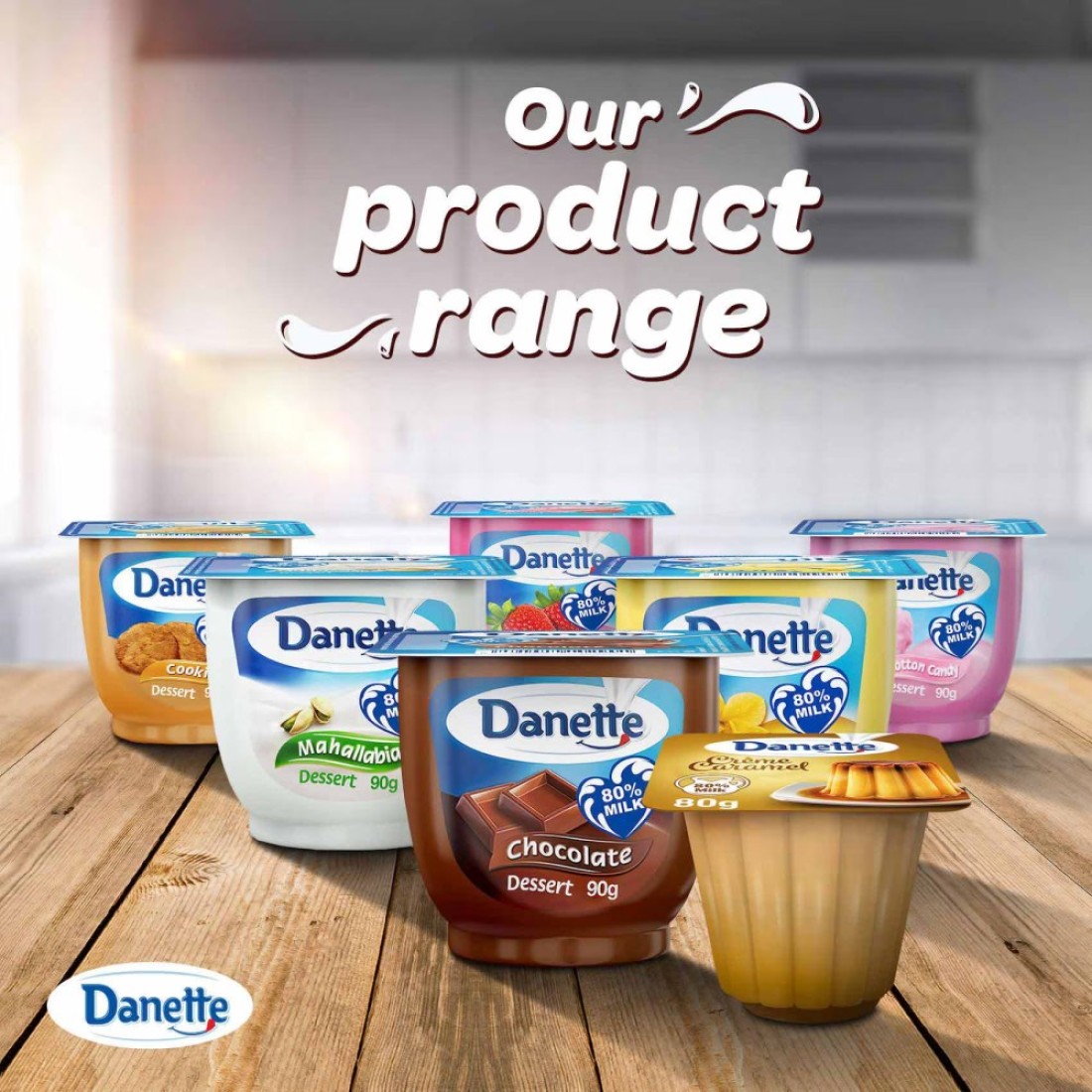 Danette Vanilla Dessert 90g Pack of 4