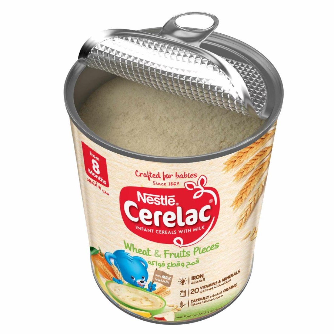 Nestle Cerelac Infant Cereal, Wheat and Fruits Pieces, from 8 Months, 400g