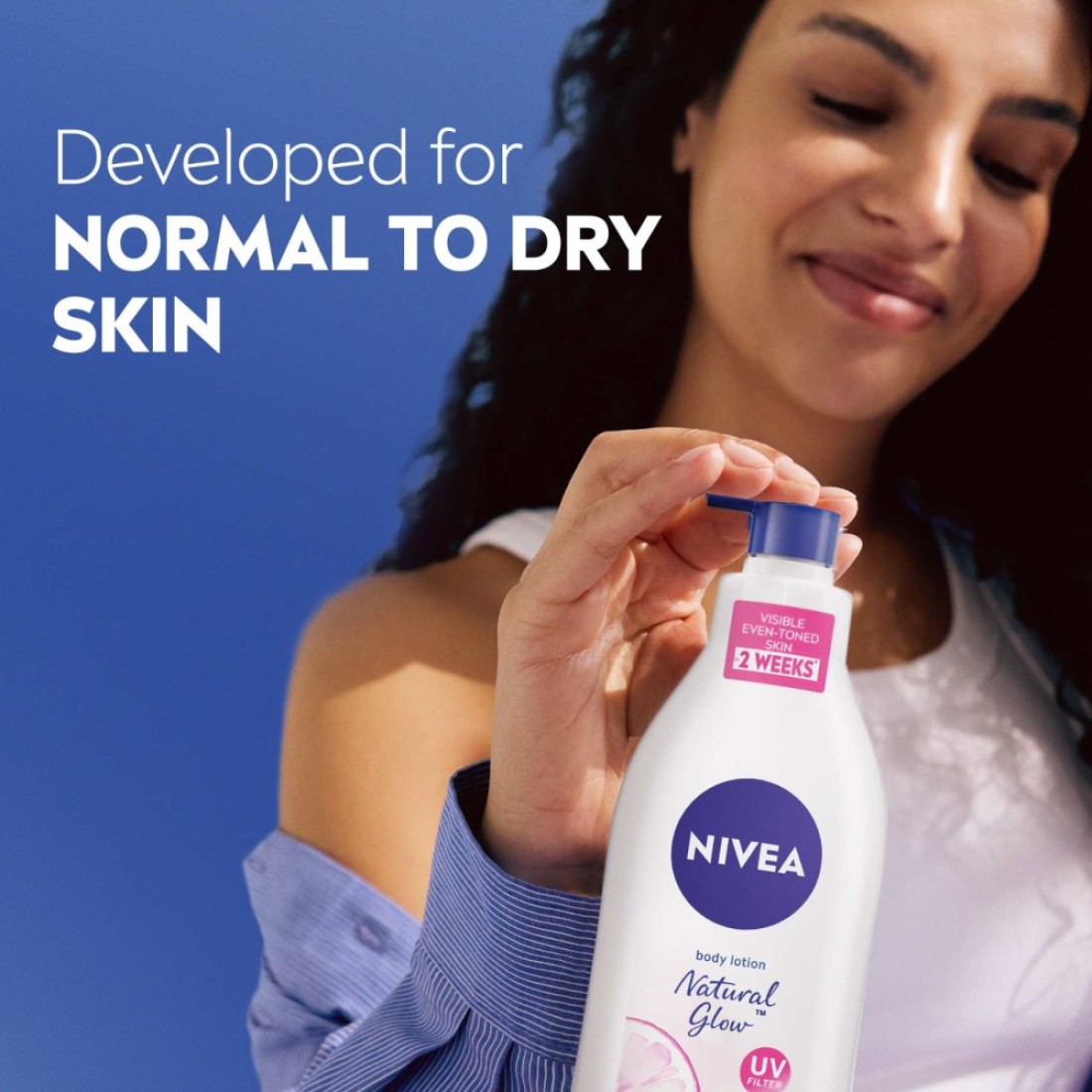 NIVEA Body Lotion, Normal to Dry Skin, Natural Glow, Vitamin C, 400ml