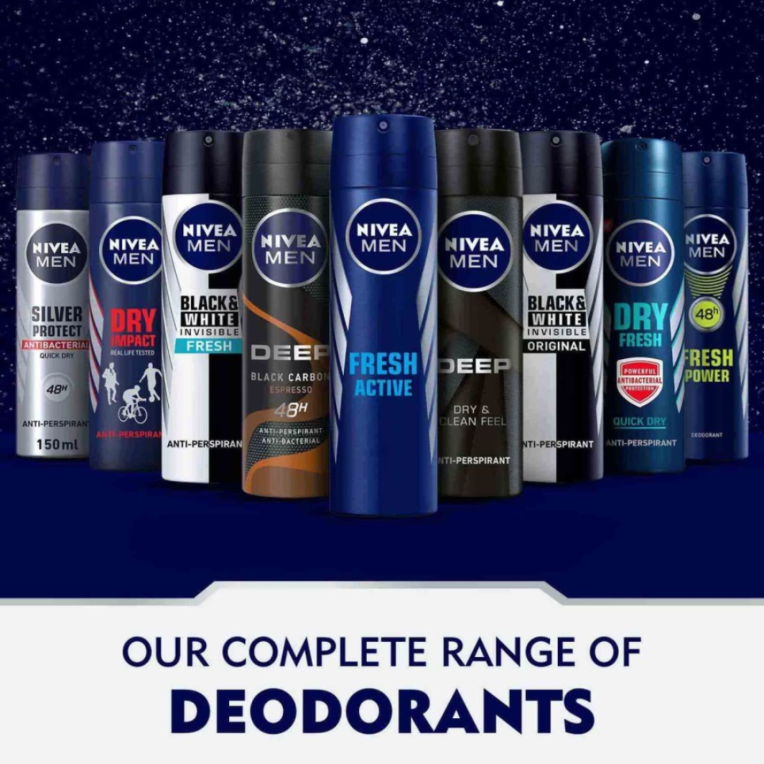 NIVEA MEN Antiperspirant Spray for Men Fresh Active 150ml Pack of 3