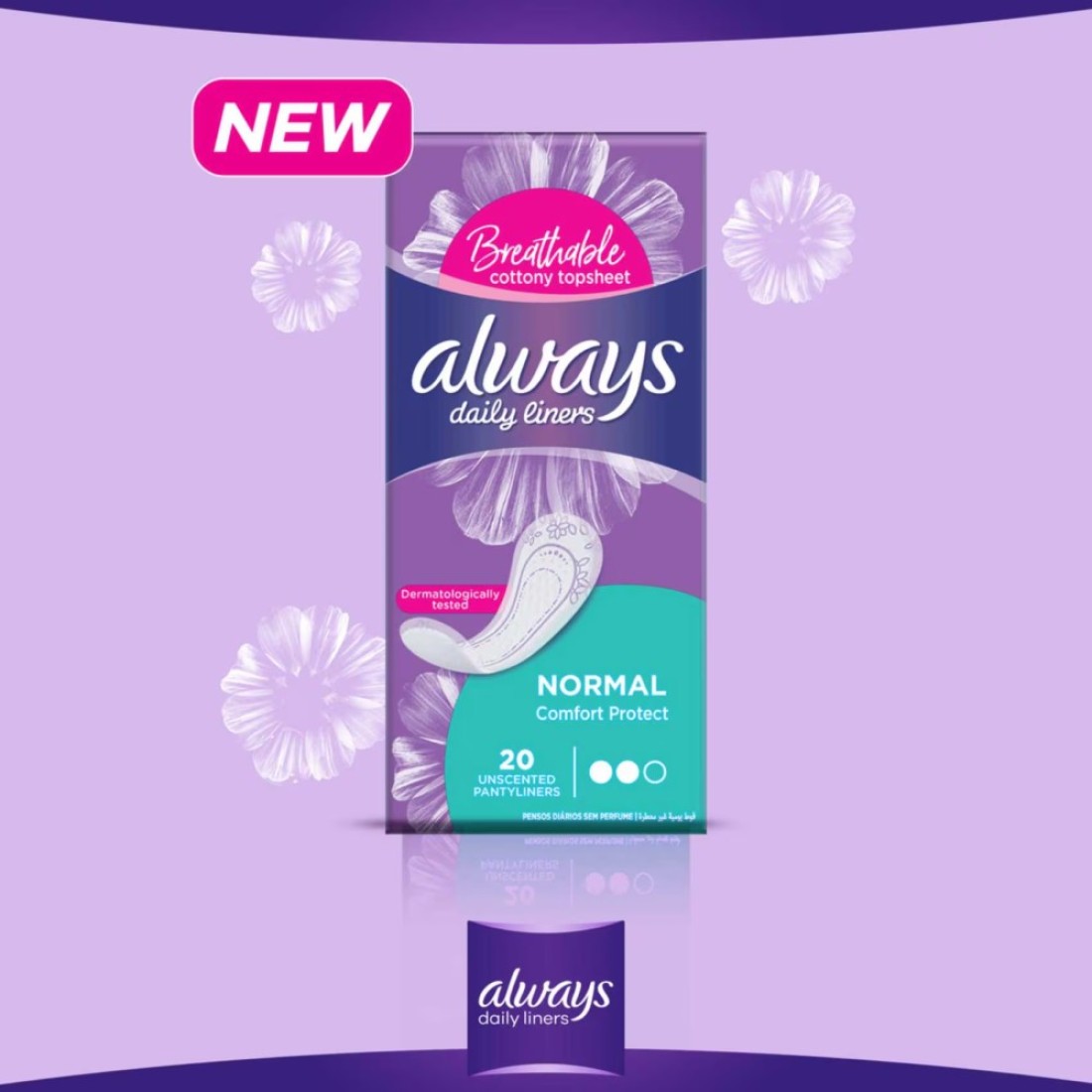 Always Daily Liners Comfort Protect Normal Pantyliners 80 Liners