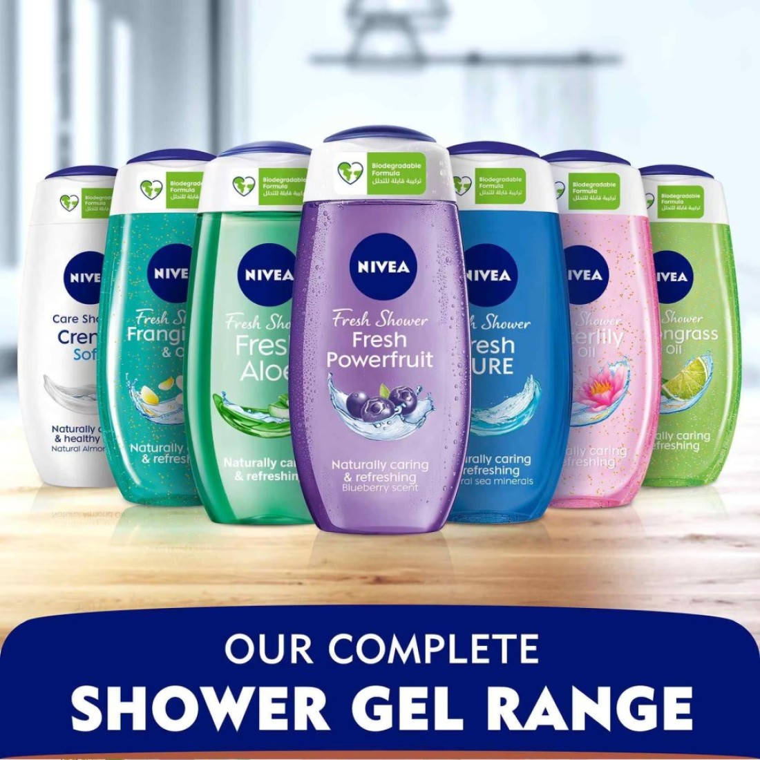 NIVEA Shower Gel Body Wash Lemongrass and Oil Caring Oil Pearls Lemongrass Scent 500ml
