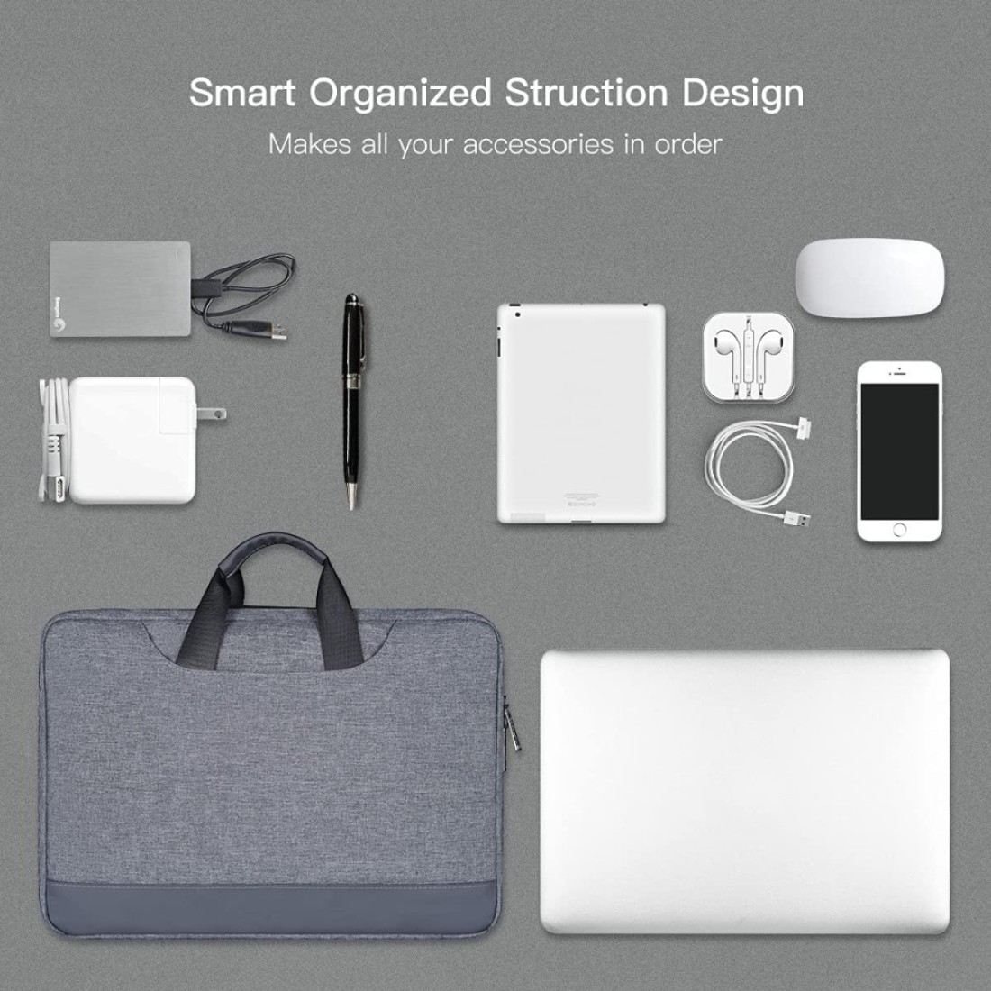 Laptop Bag with Organizer Travel Briefcase Laptop Cover Sleeve Case