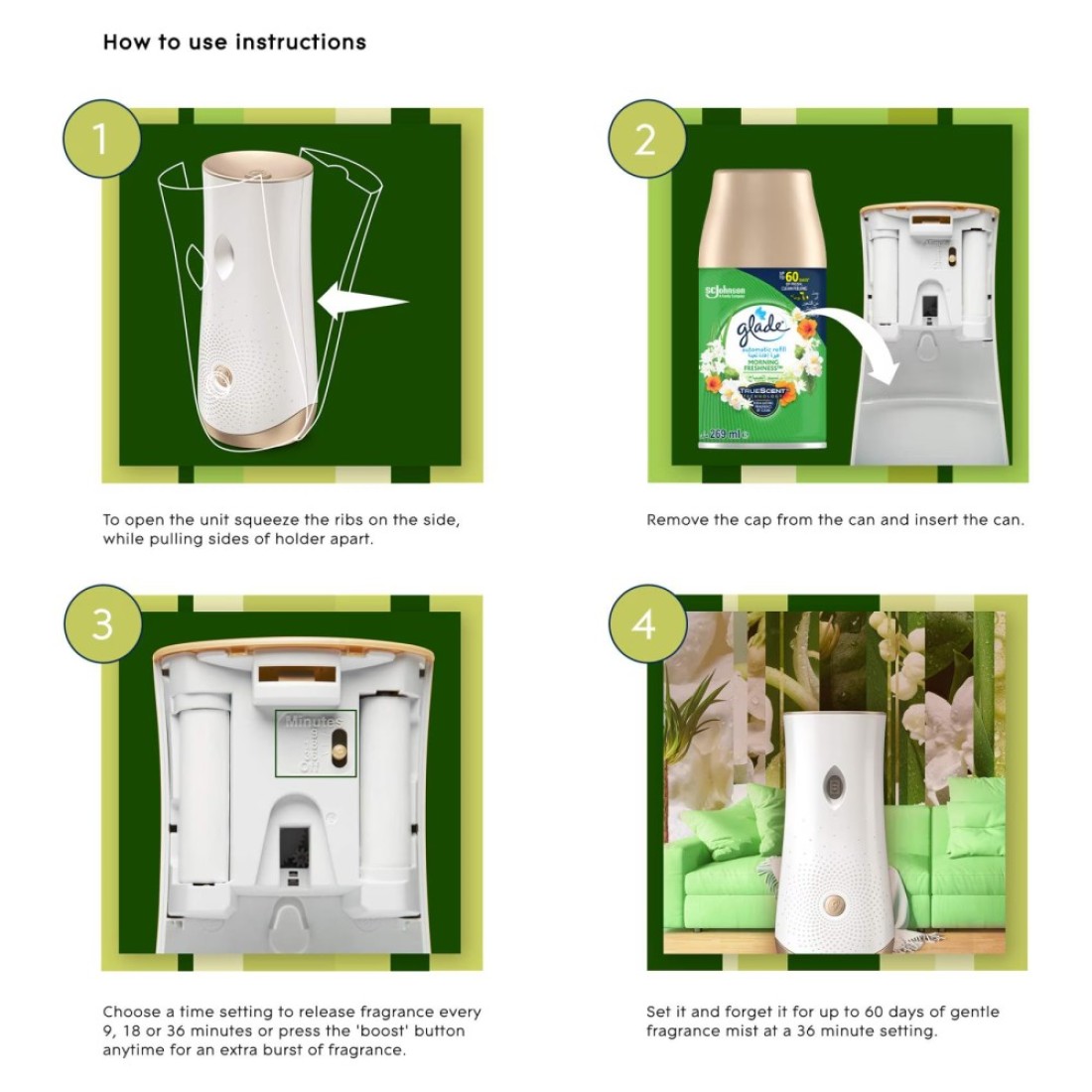 Glade Morning Freshness Automatic Spray With Dispenser Clear 269ml
