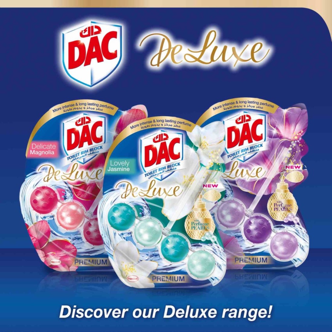 Dac Deluxe Toilet Rim Block Jasmine 50g