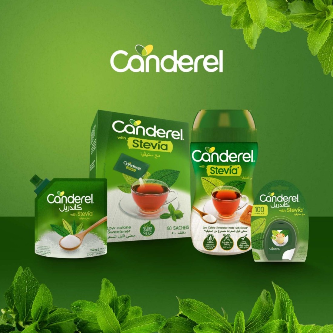 Canderel Sweetener with Stevia, 250g