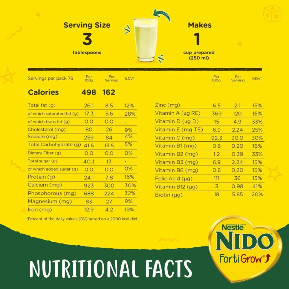 Nestle Nido Fortified Milk Powder 2500g Tin