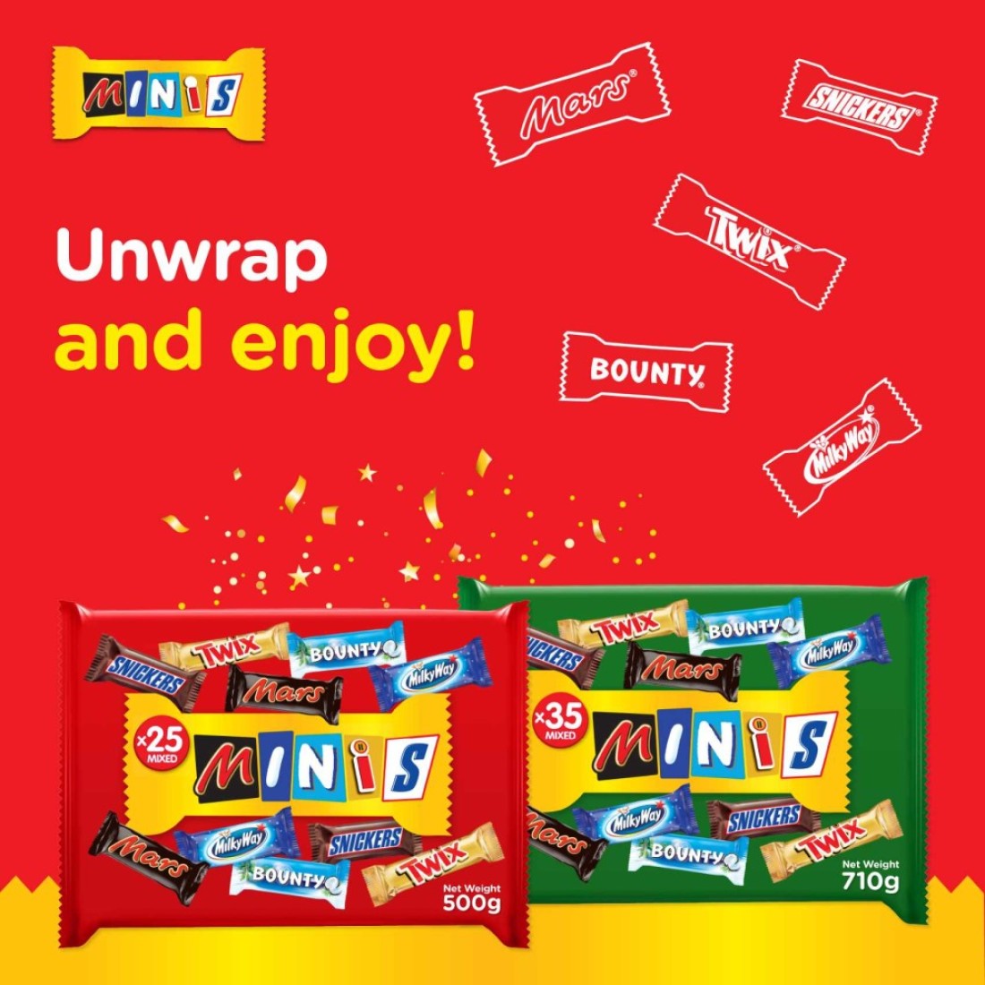 Best of Minis Pouch 35 Chocolate Bars 710g