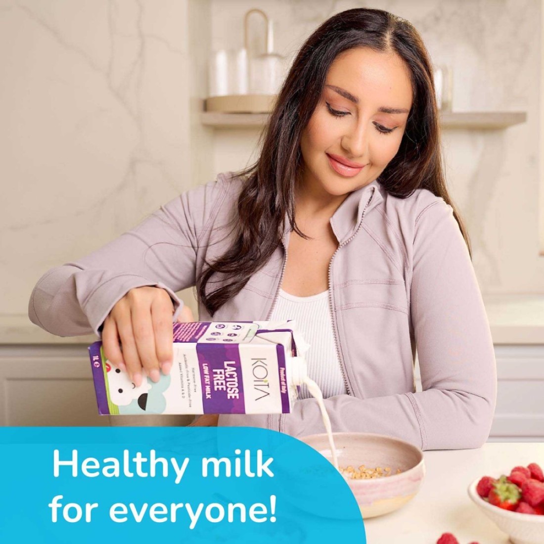 Koita Lactose Low fat Milk Vitamin A and D3 added 1L