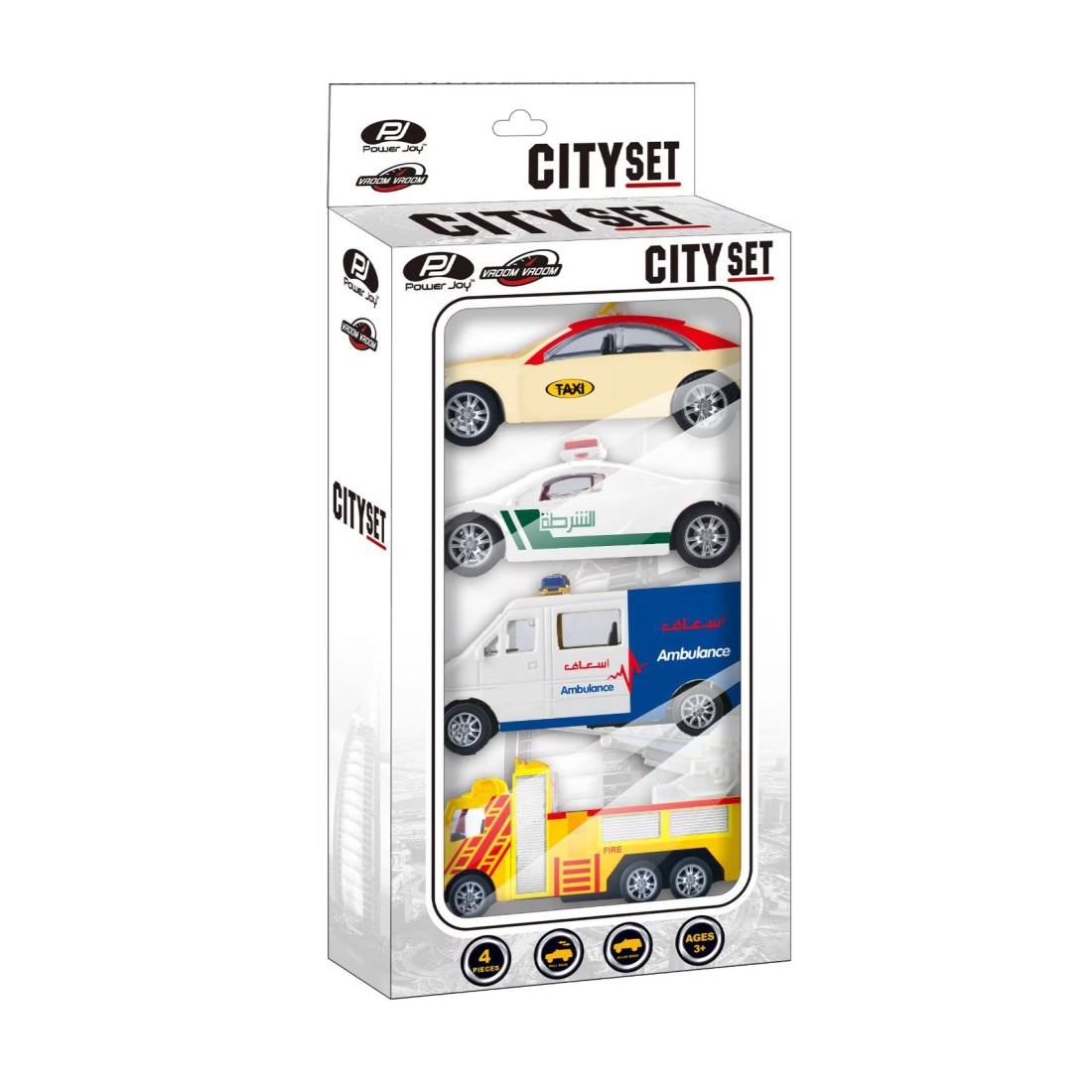 Power Joy 1:43 Dubai City RC Car Set Multicolour Pack of 4