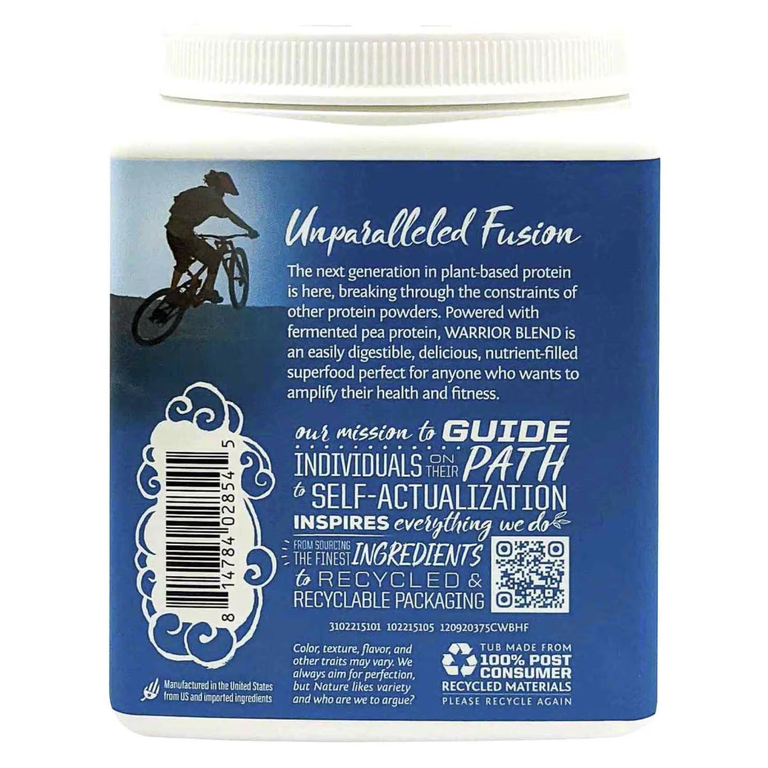 Sunwarrior Organic Protein Warrior Blend Chocolate Flavour Dietary Supplement 375g