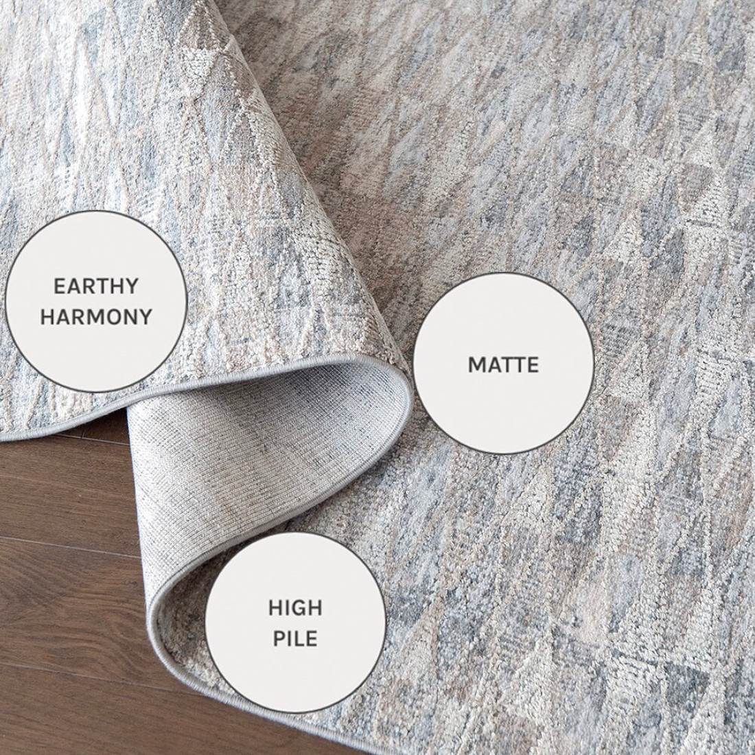 Savanna Sky 150 x 100 cm Carpet Knot Home Designer Rug for Bedroom Living Dining Room Office Soft Non-slip Area Textile Decor