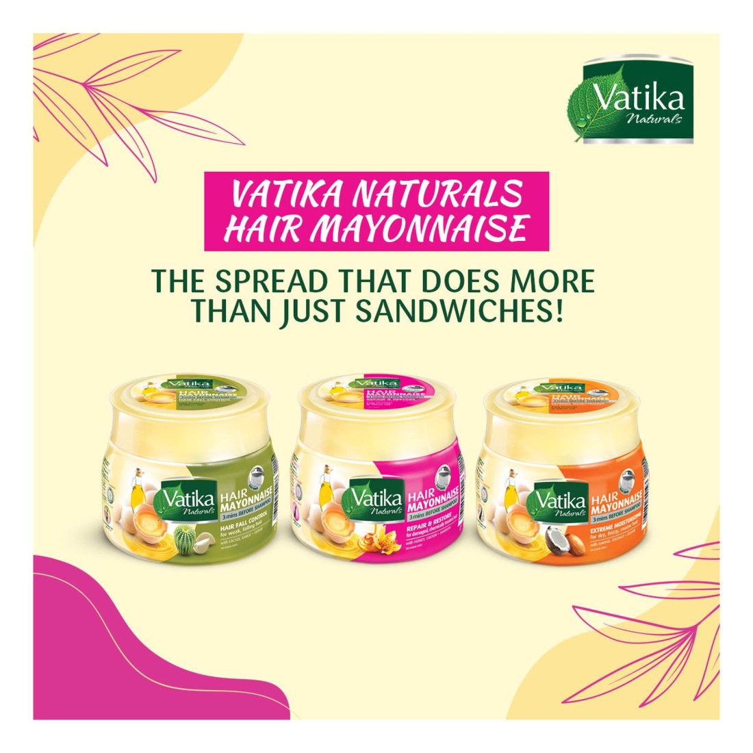 Dabur Vatika Naturals Repair And Restore Hair Mayonnaise 500ml