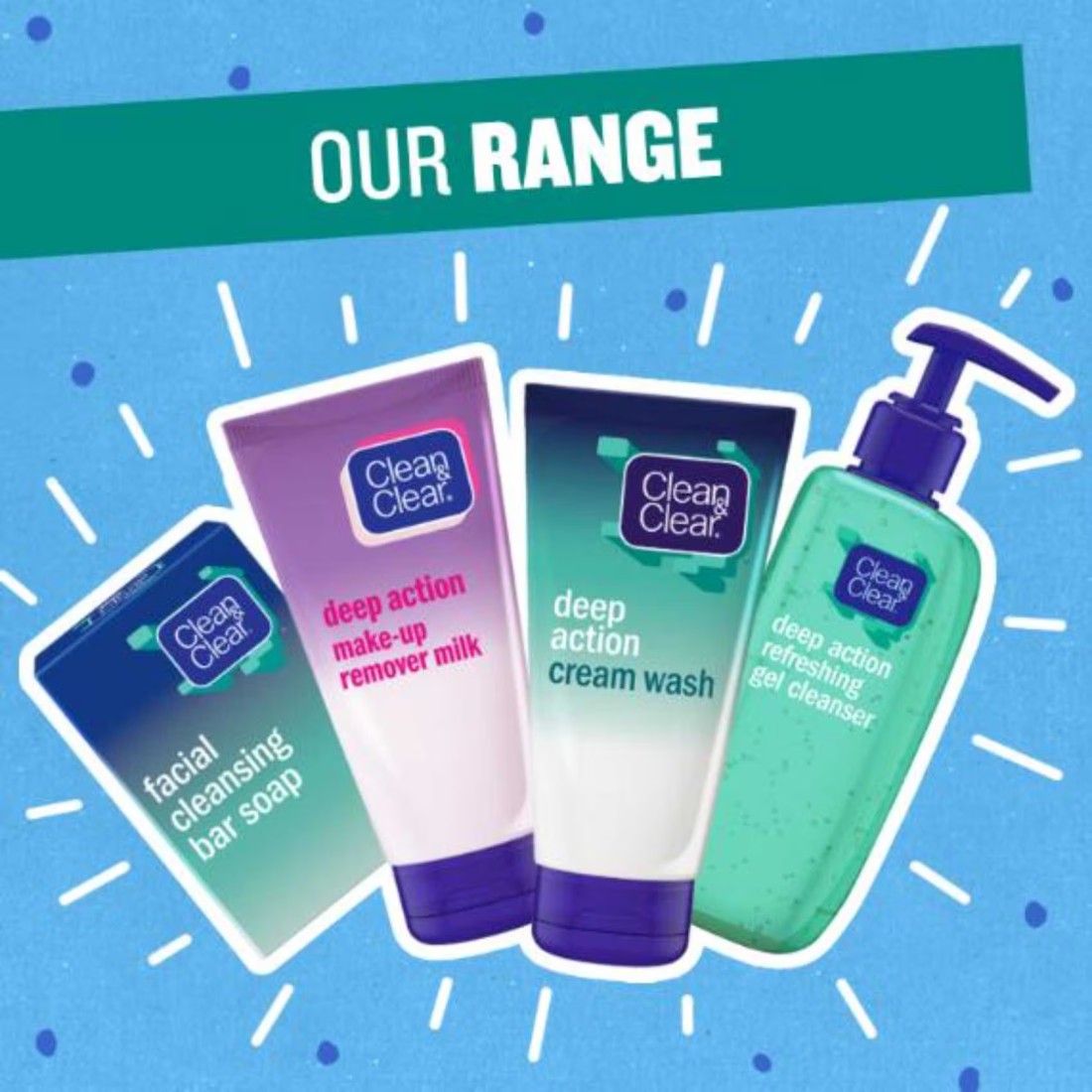 Clean and Clear Face Cream Wash Deep Action 150ml