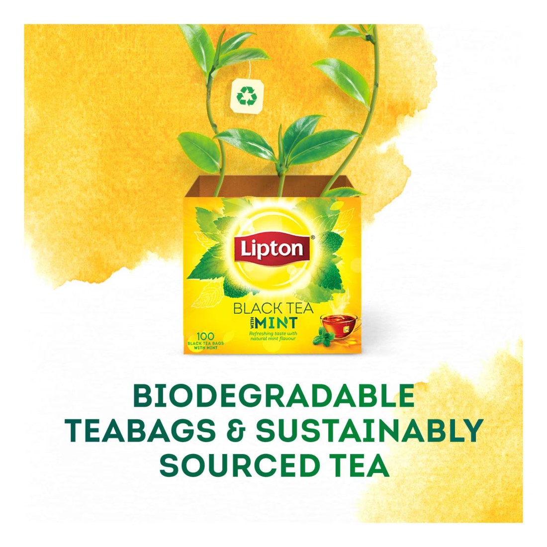 Lipton Flavoured Black Tea Mint 25 Teabags