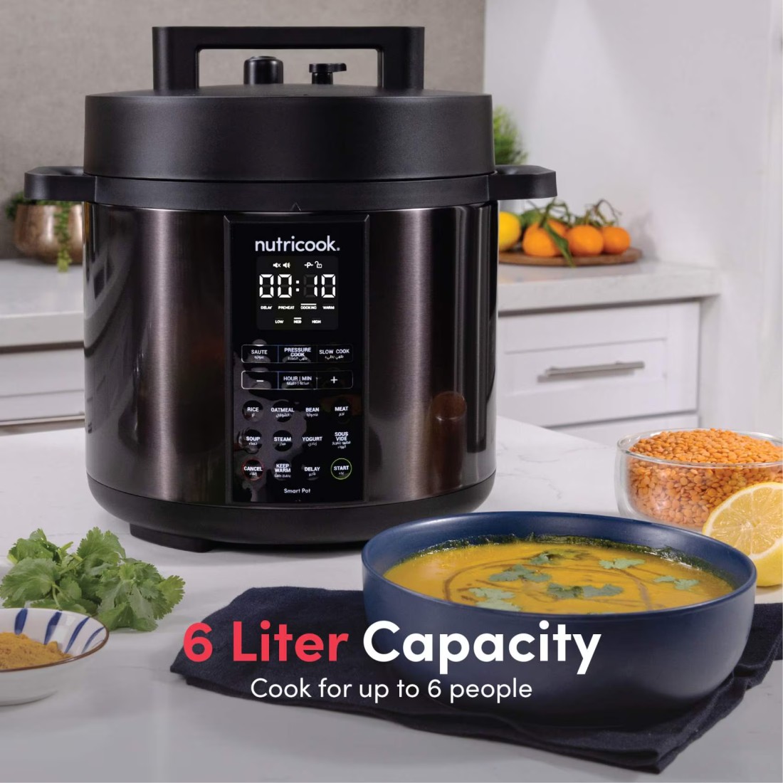 Nutricook Smart Pot 2 Pressure Cooker NC-SP204K Black 6L