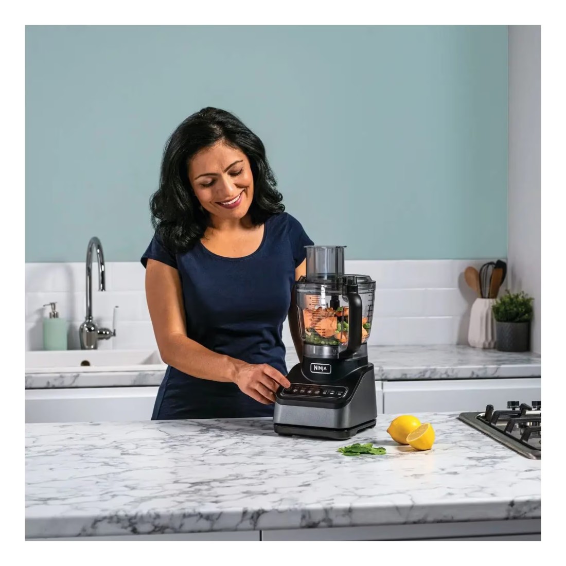 Ninja Food Processor with Auto-iQ BN650ME Grey 2.1L
