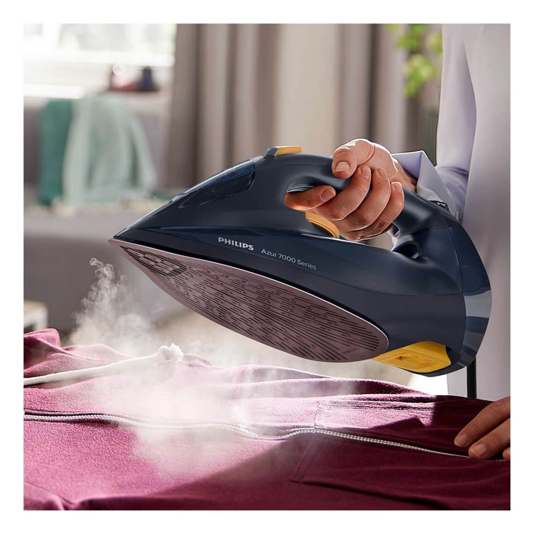 Philips Azur 7000 Series Steam Iron DST7060 Blue And Yellow 3000W