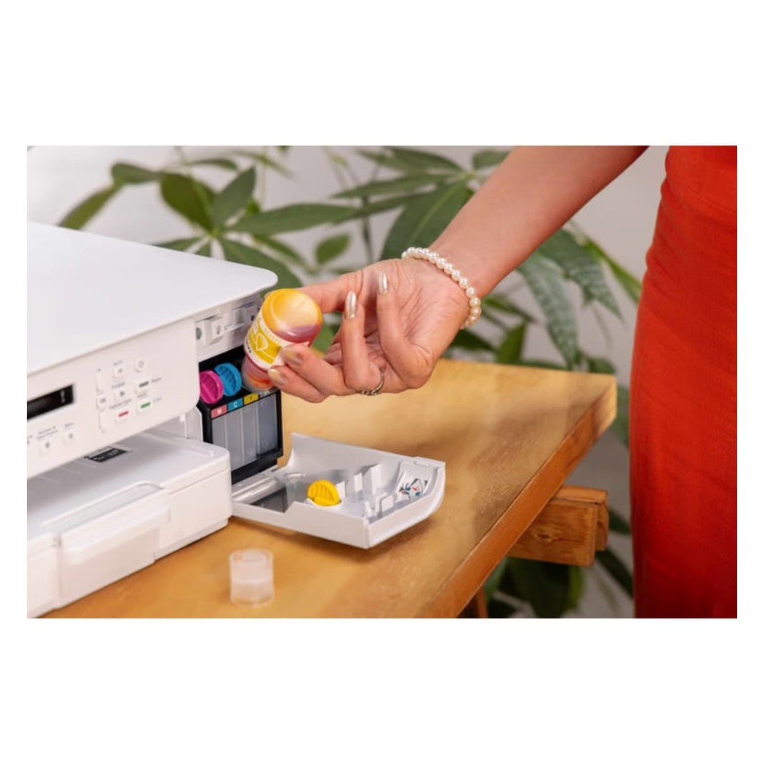 براذر طابعة 3 في 1 مزودة بخزان حبر واي فاي DCP-T536W أبيض