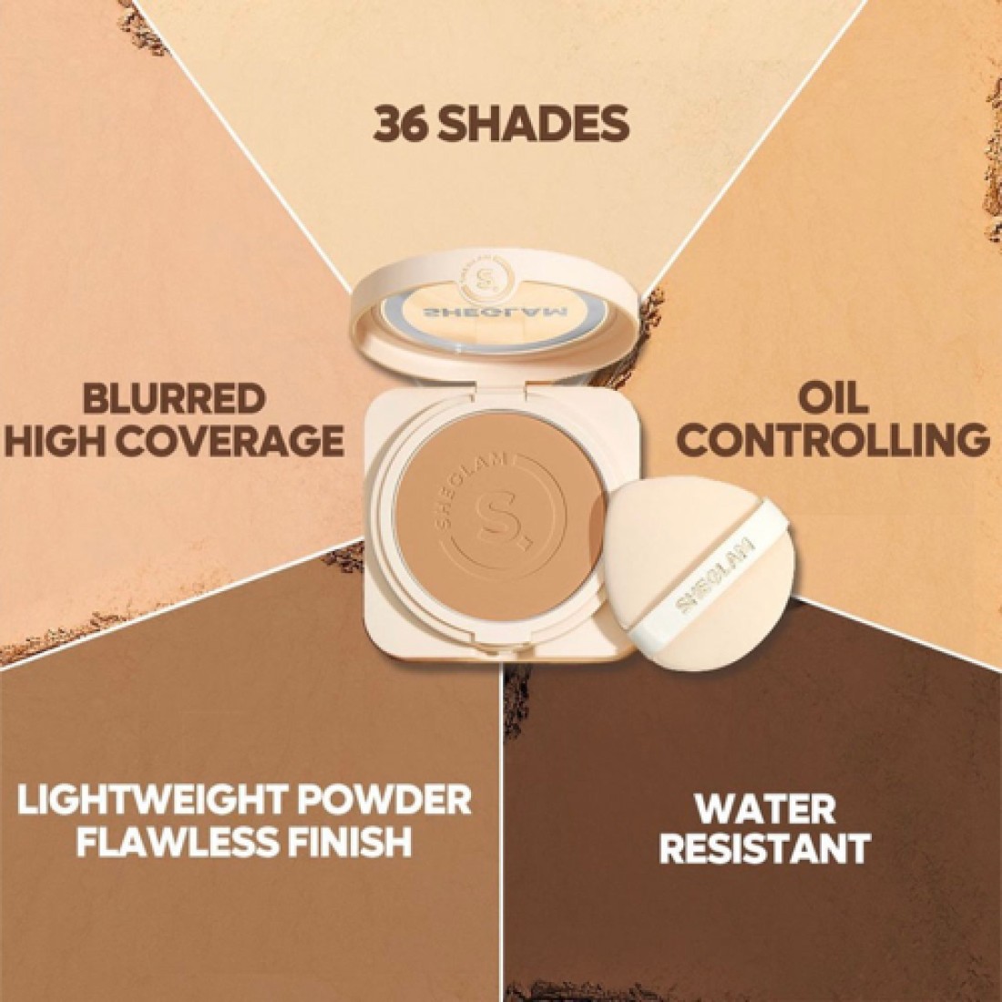 SHEGLAM Skin-Focus High Coverage Powder Foundation