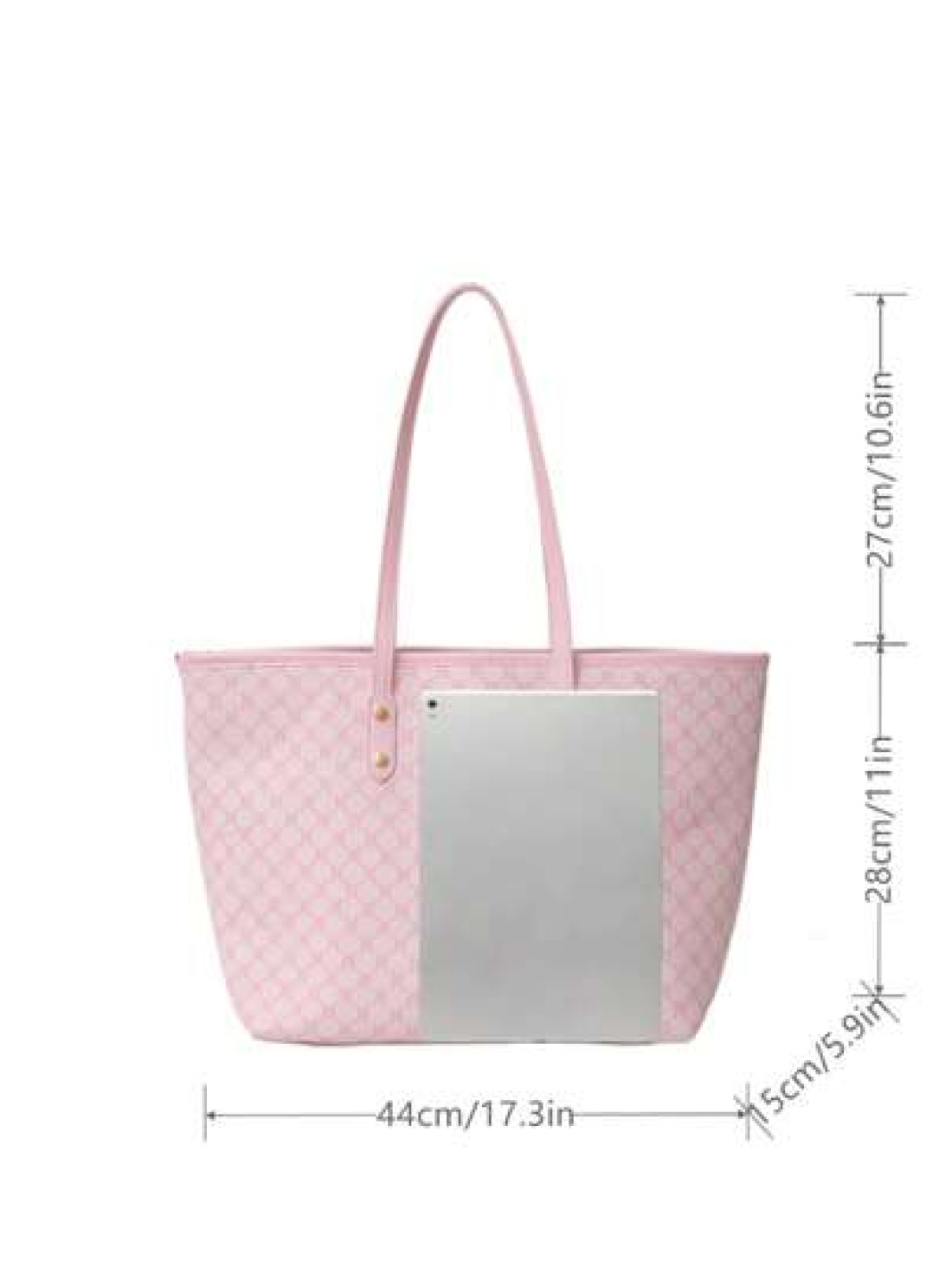 Fashion Versatile Minimalist Geometric Print Luxurious Tote Bag