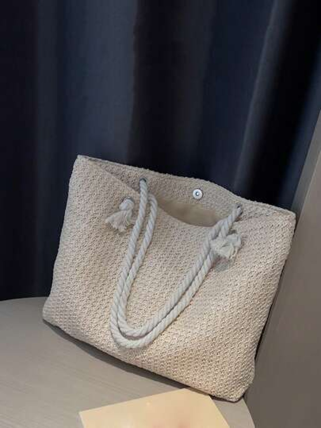 Woven Large Capacity Tote Bag Lightweight Shopping Shoulder Bag Summer Handbag Perfect For Travel Summer Women Bags For Vacation Holiday School Bag Large Capacity Portable For Teen Girls Women College