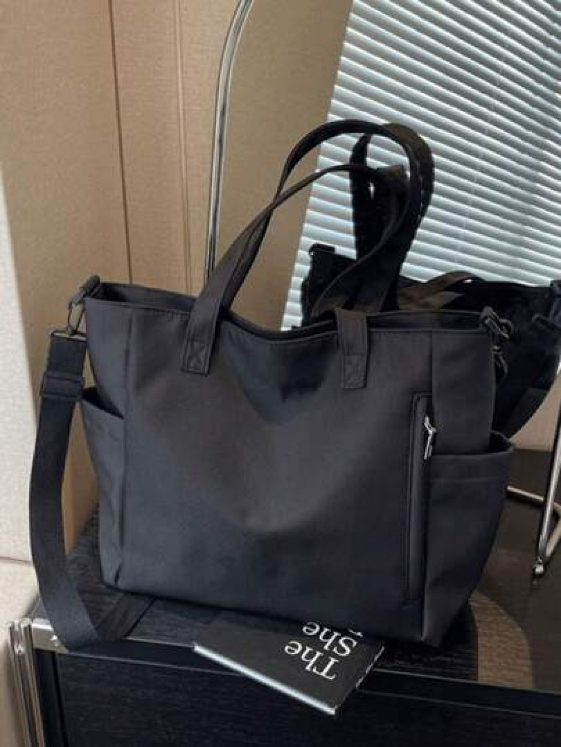 New Fashion Nylon Plain Color Women Shoulder Bag Large Capacity Multi Pocket Suitable For Travel Commute Camping School Versatile And Adjustable One Shoulder Cross Body