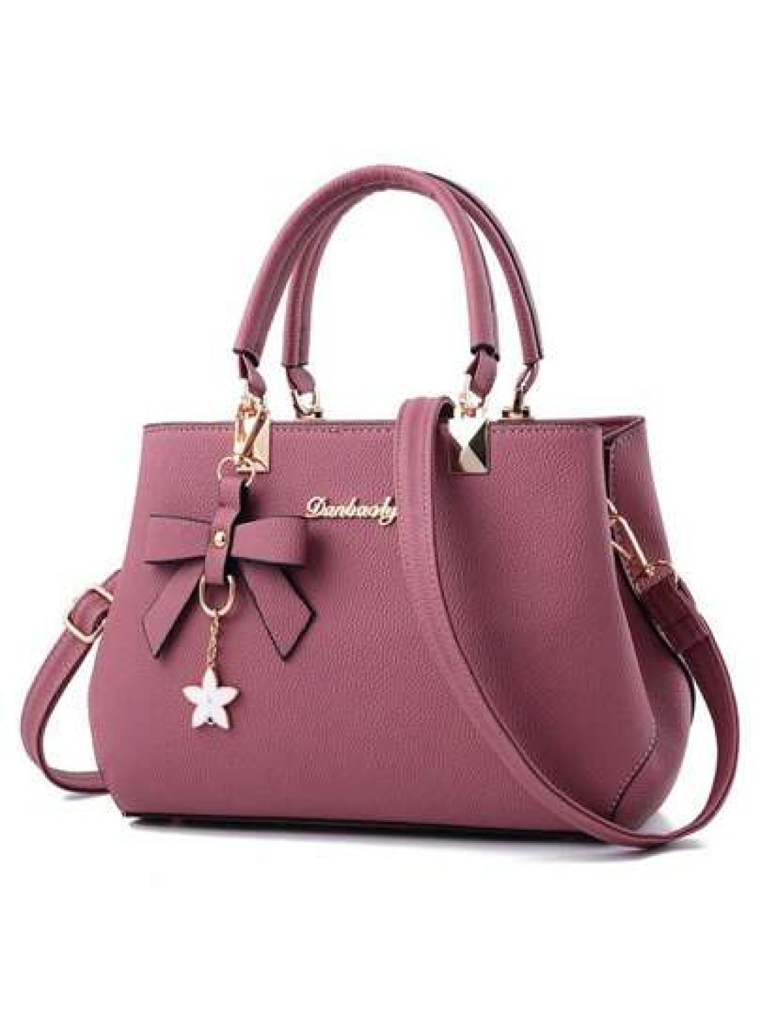 2pcs 1pc Women Solid Color Handbag Wallet Set With PU Leather Bow Pendant Zipper Closure Great Mother s Day Valentine s Day Gift Elegant Women Tote Bag Shoulder Bag Cross Body Bag Large Capacity Purse