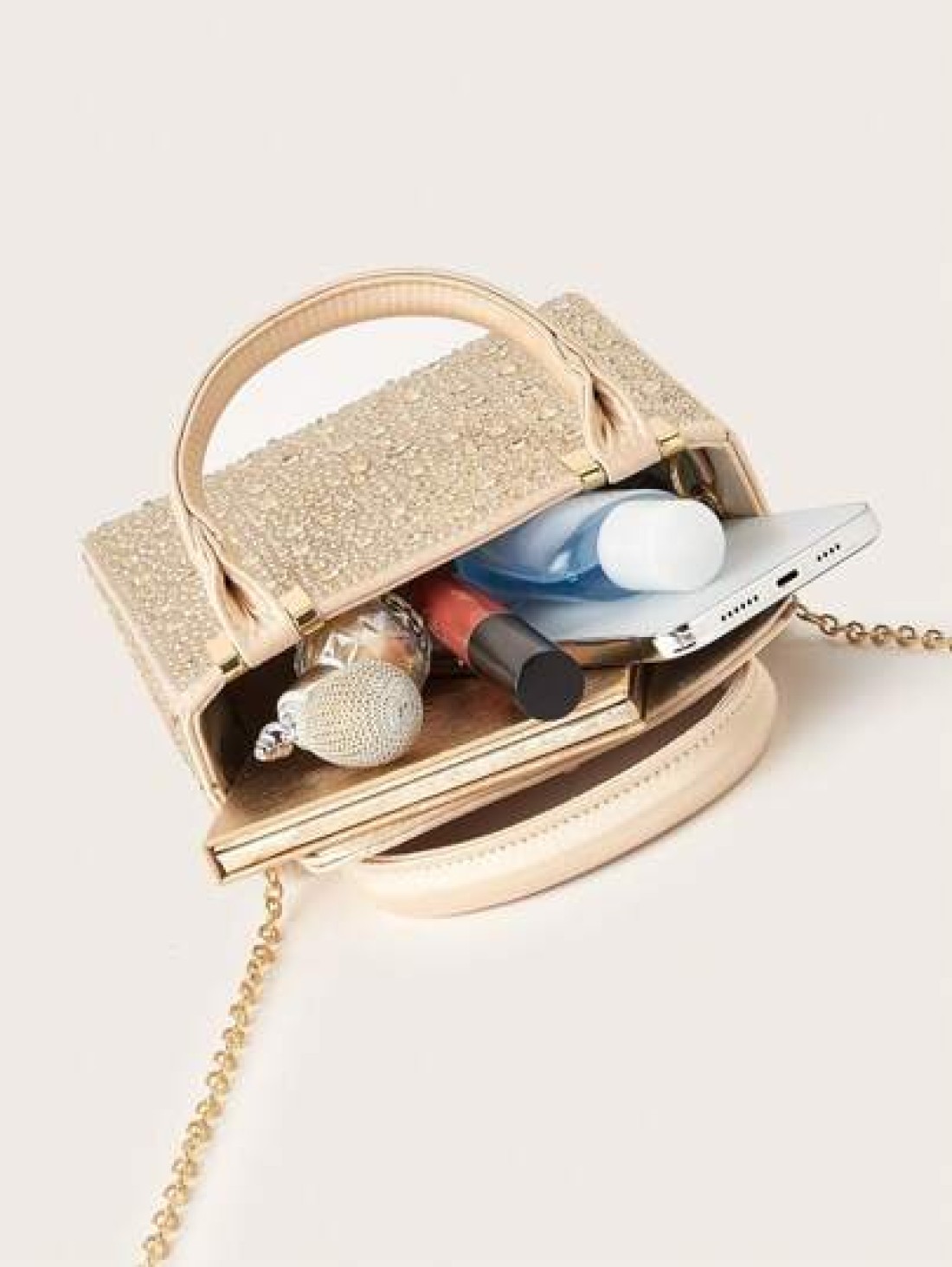 High Quality Luxury Satin Mini Rhinestone Decorated Clutch Bag Elegant Evening Party Handbag Formal Prom Gown Wedding Purse For Ladies Daily Commute Or Dating For Party Wedding Prom Dinner Banquet Mat