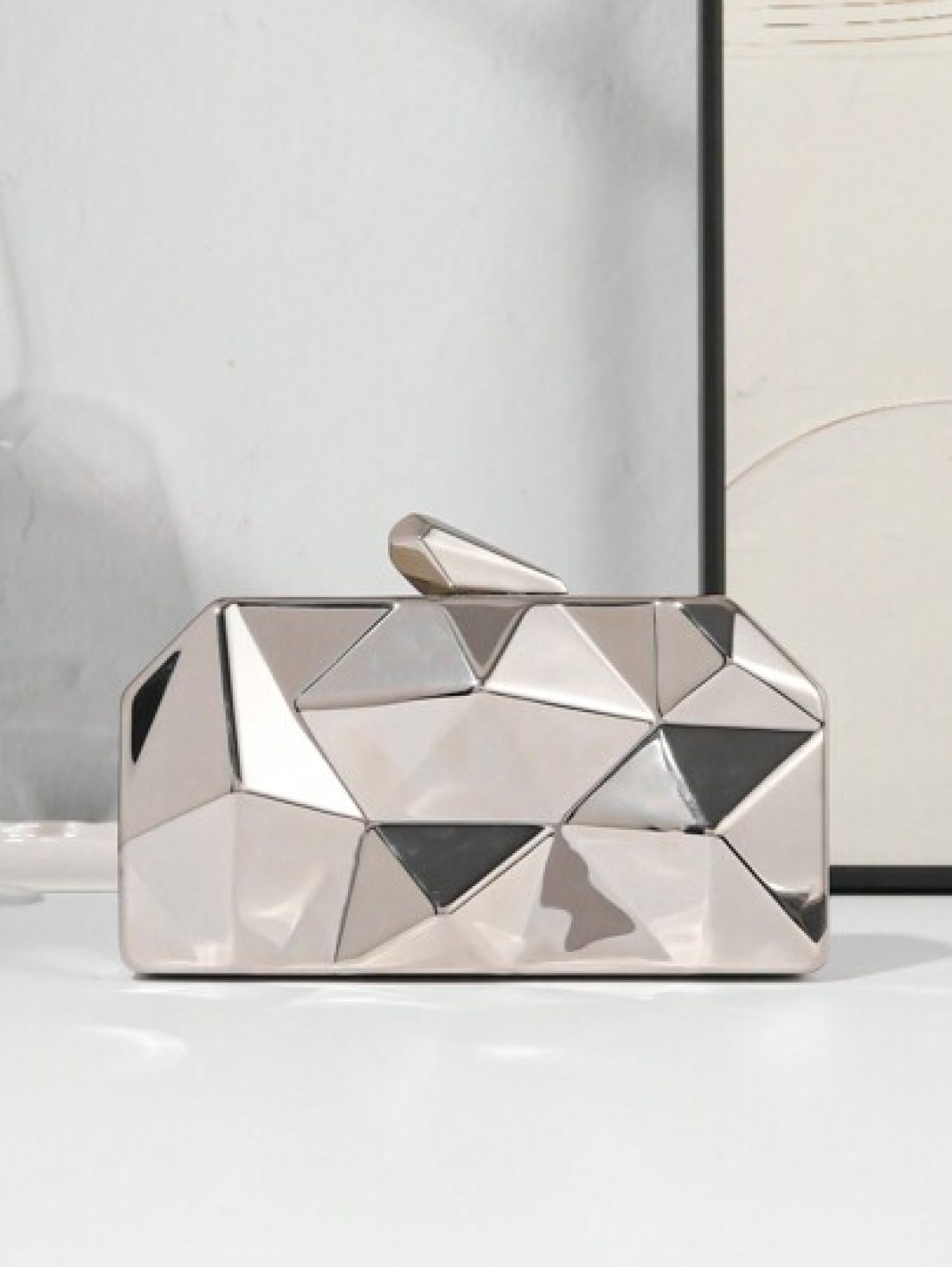 Women s European And American Style Metal Box Crossbody Chain Bag High End Evening Clutch Banquet Purse Formal Party Bag