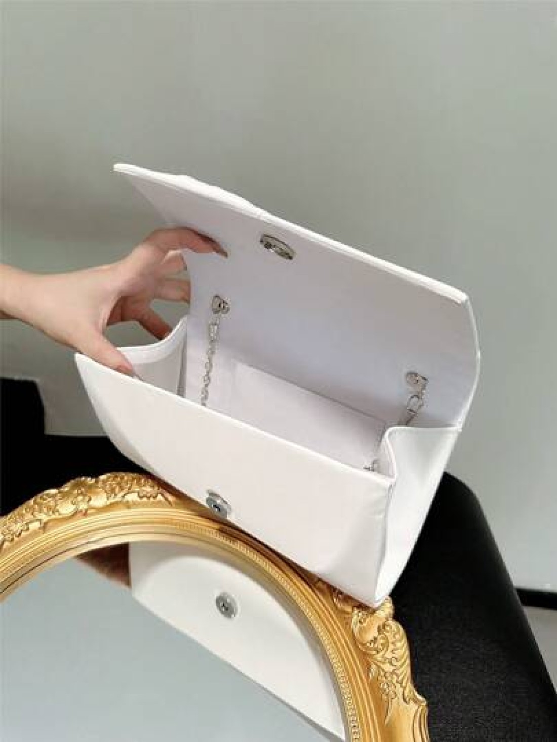 Women s Elegant Bow Knot Flap Clutch Evening Bag Formal Party Handbag Genuine Leather Wedding Purse Romantic White Bridal Bag Envelope Chain Shoulder Bag Ballroom Dance Crossbody Bag Valentines Perfec
