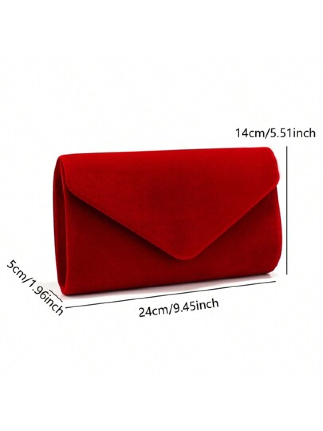 Red Color Women Evening Bags Cover Envelope Design Pary Wedding Girl Handbags With Chan Shoulder Clutch Velvet Fashion Purse