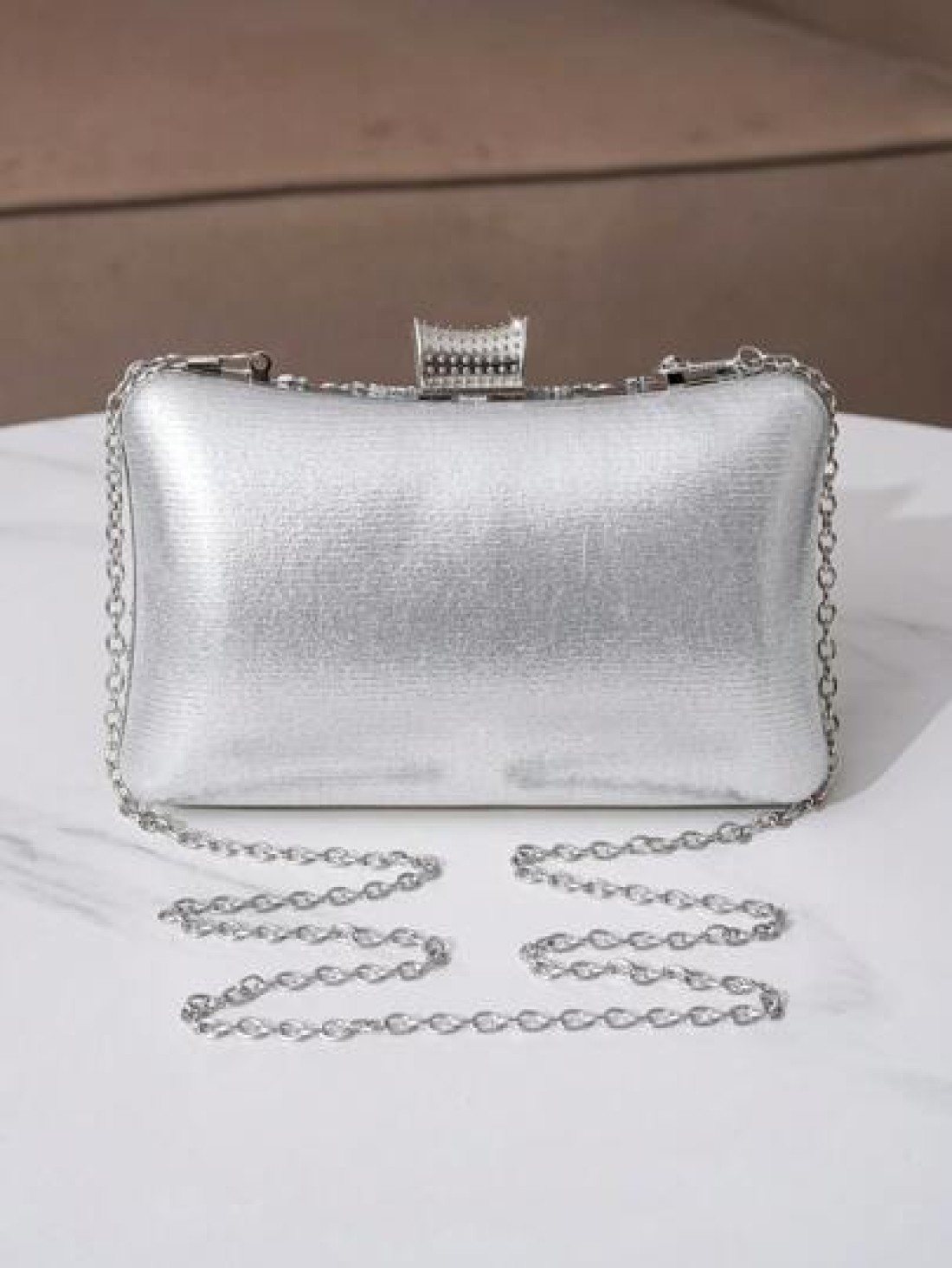 Rhinestone Embellished Evening Clutch Handbag Women s Shoulder Crossbody Chain Bag Square Mini Party Purse Glamorous Rhinestone Bag