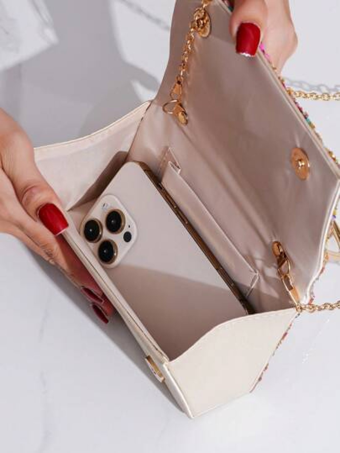 European American Style Elegant Party Clutch Bag With Rhinestone Decor Perfect For Formal Events Banquets Balls Weddings Fashion Versatile Women Handbag