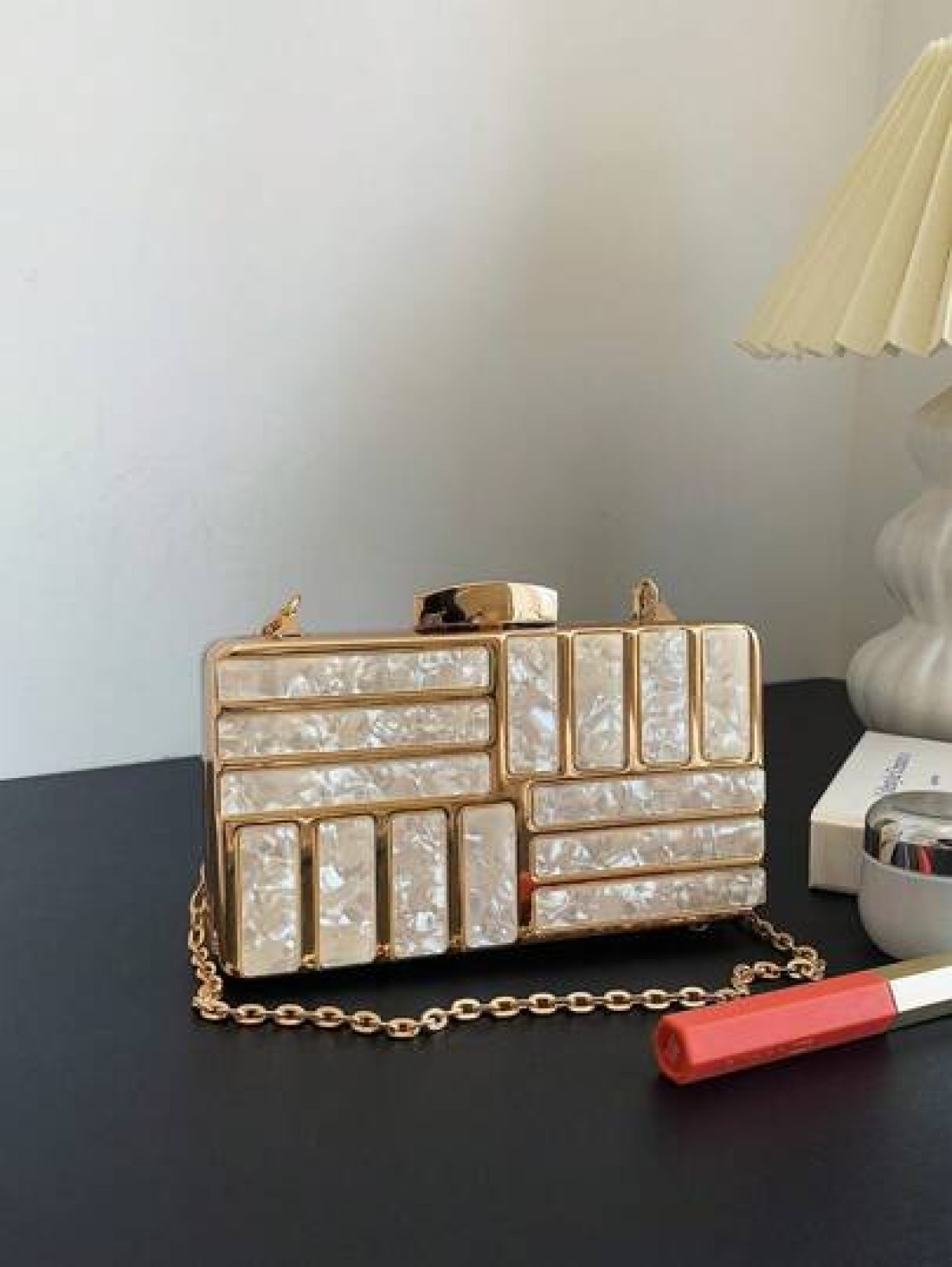 Glitter Bling Shiny Glamorous Elegant Exquisite Marble Graphic Box Bag Mini Glamorous Perfect Bride Purse For Wedding Prom Party Events Dinner Bag Evening Bag For Party Girl Woman For Female Perfect F
