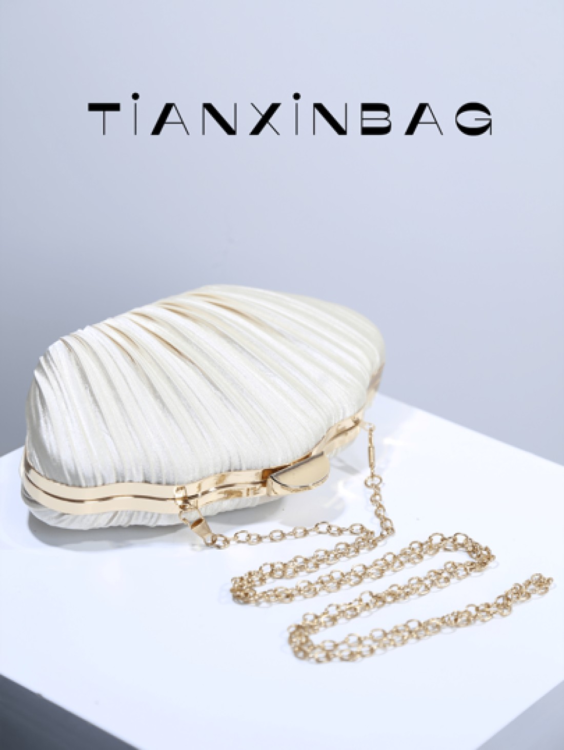 New Fashion High End Party Banquet Seashell Design Clutch Purse Pleated Lady s Hand Held Bag Evening Dress Handbag Formal Event Bag