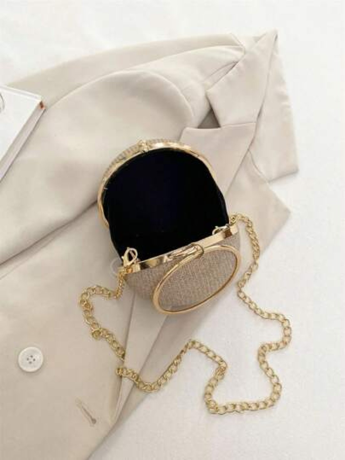 Dedoo Lightweight Business Casual Rhinestone Decor Bucket Bag Mini Drawstring Design Clear Bag Faux Pearl Bag Evening Bag Dinner Bag Glamorous Elegant Exquisite Quiet Luxury Rhinestone For Party Girl