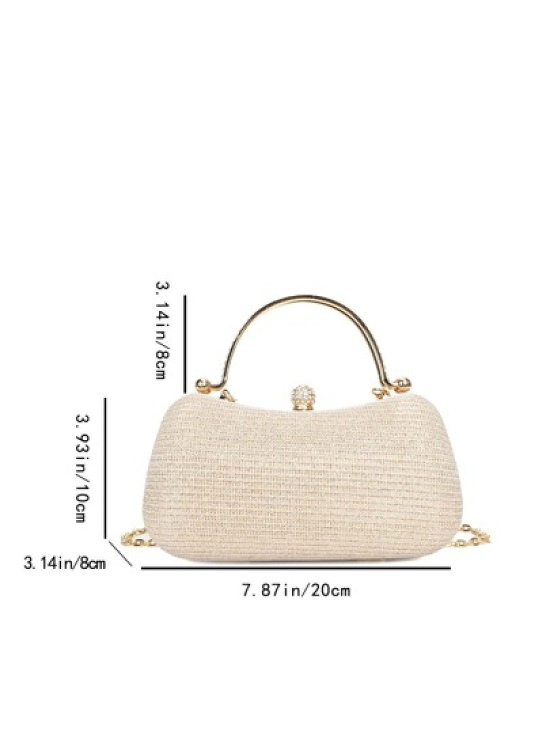 Glamorous Glitter Bling Sequin Luxury Shiny Mini Glitter Rhinestone Decor Box Bag Evening Bag Dinner Bag Faux Pearl Metal Chain Crystal Decor For Party Girl Woman Bride Perfect For Party Wedding Prom