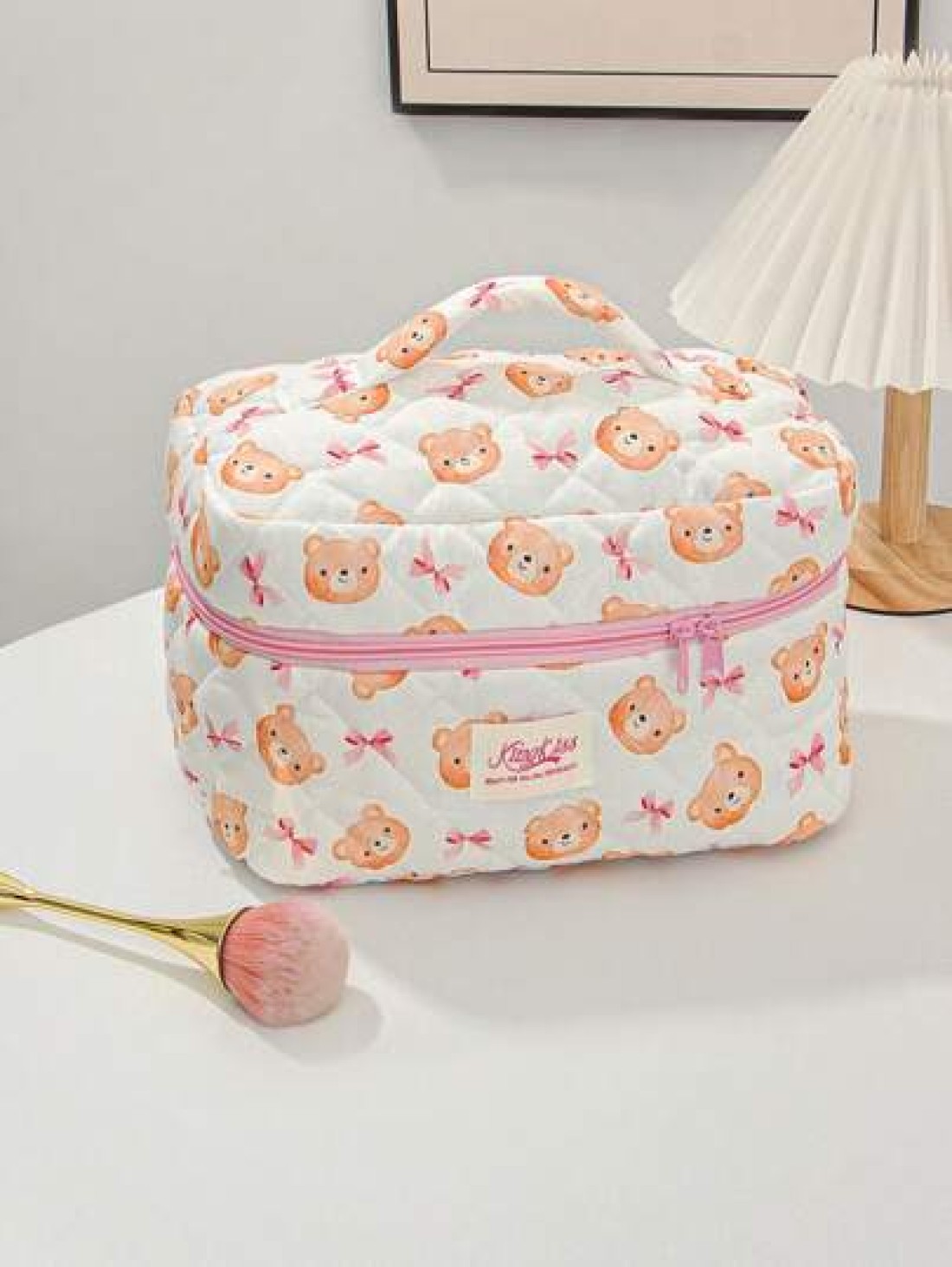 1 Piece Large Capacity Women Makeup Bag Fashion Sweet Style Cosmetic Bag Set Printed Wash Bag Sorting Storage Bag Vanity Organizer Beauty Case Zipper Pouch Makeup Bag Toiletry Bag Versatile Storage Ba